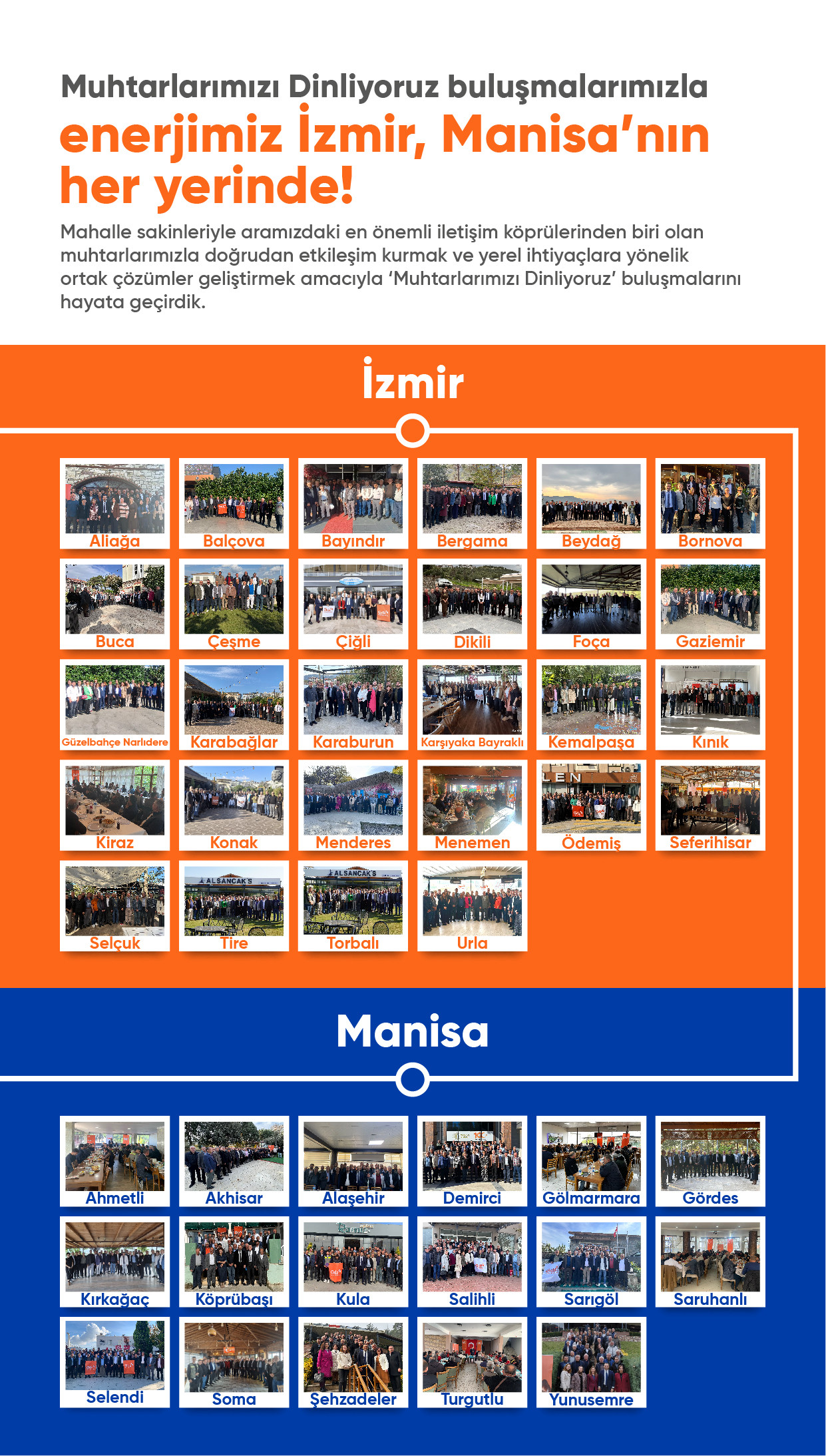 Muhtarlarımızı Dinliyoruz Buluşmalarımızla Enerjimiz İzmir ve Manisa'nın Her Yerinde